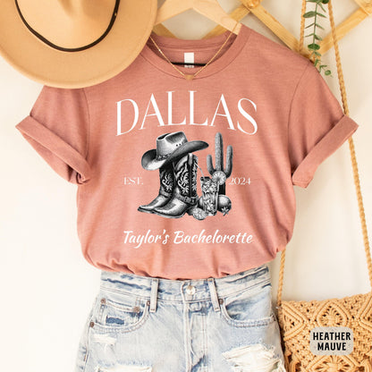 Custom Location Bachelorette Shirt Bachelor Party Shirt Western Bridal Party Shirt Team Bride Shirt
