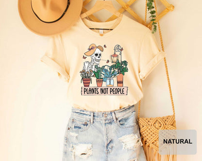 Funny Plant Lover Shirt Plants Not People Shirt Skeleton Shirt Botanical Plant Mom Shirt Plant Lady Shirt