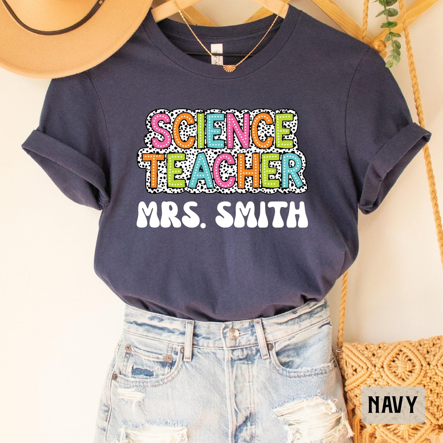 Custom Science Teacher Shirt Personalized Name Scientist Shirt Women Science Lover Shirt