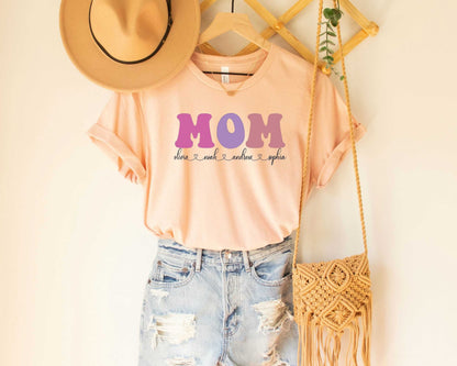 Mom Shirt With Kids Names Custom Mom Shirt Mother's Day Shirt Custom Kids Name Shirt