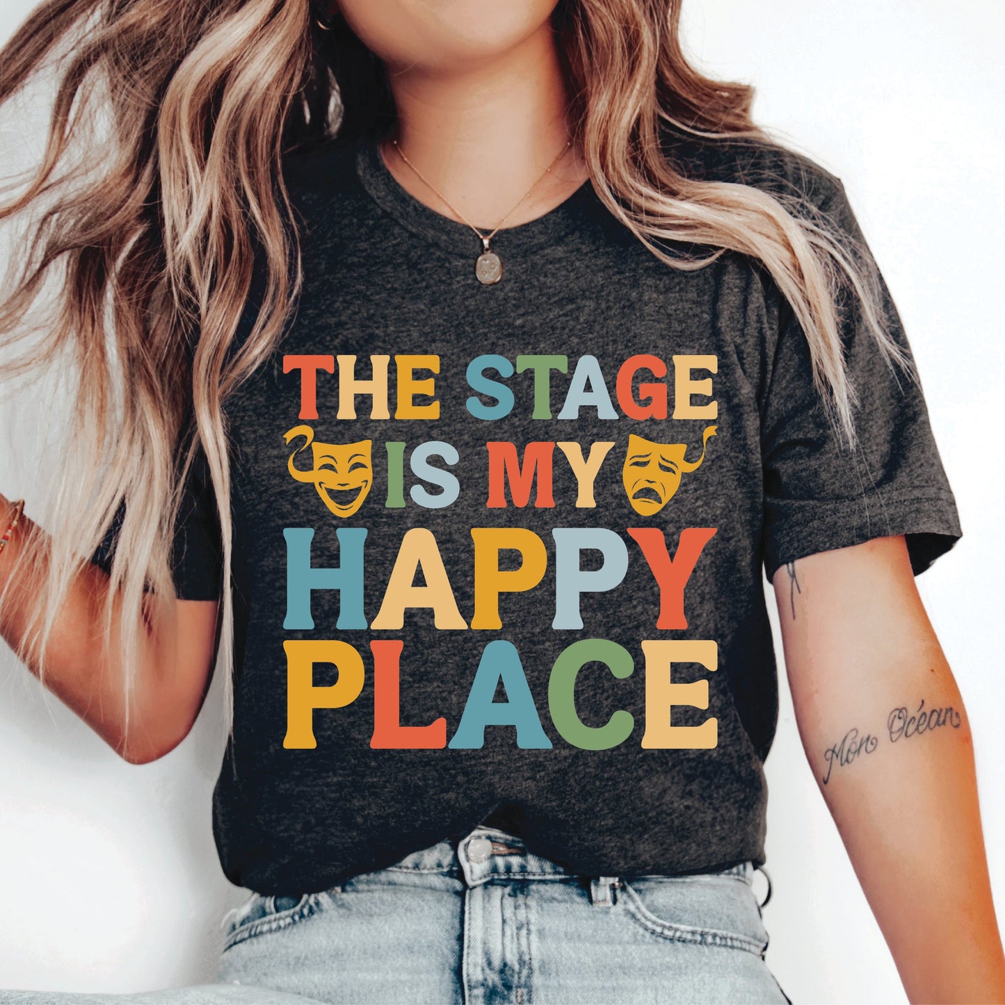 Theater Lover Shirt The Stage Is My Happy Place Shirt Drama Actress Shirt Broadway Shirt