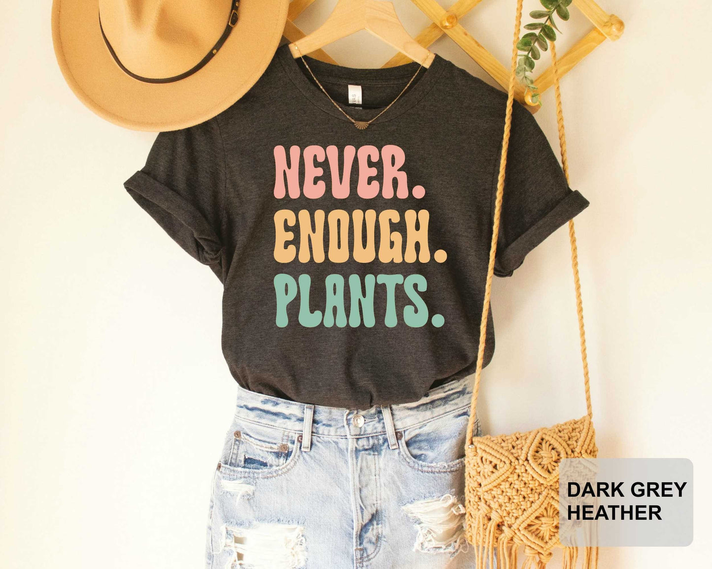 Gardening Shirt Never Enough Plants Shirt Plant Lover Shirt Plant Mom Shirt Botanical Shirt