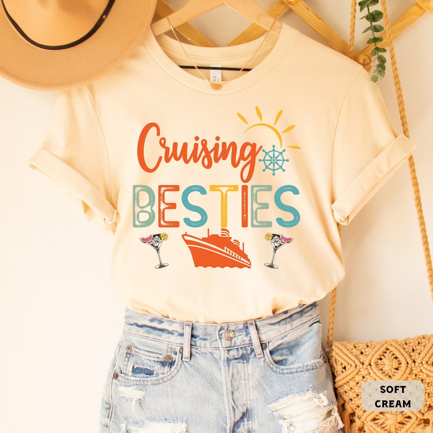 Cruising Besties Shirt Cruise Vacation Shirt Girl Cruise Shirt Ship Vacay Shirt Best Friends Cruise Shirt