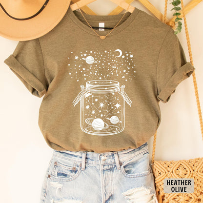 Space In A Jar Shirt Astronomy Shirt Spiritual Shirt Celestial Magic Shirt Astrolgy Gift