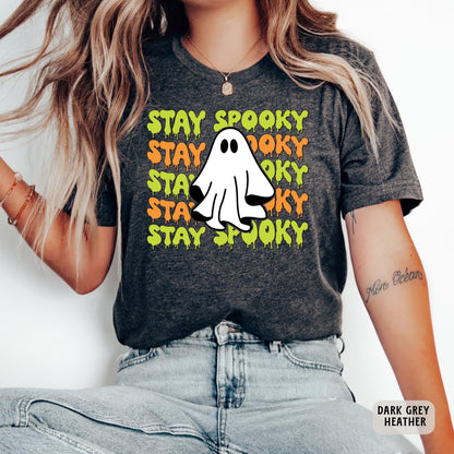 Stay Spooky Shirt Womens Halloween Shirt Cute Ghost Shirt Spooky Season Shirt Fall Shirt