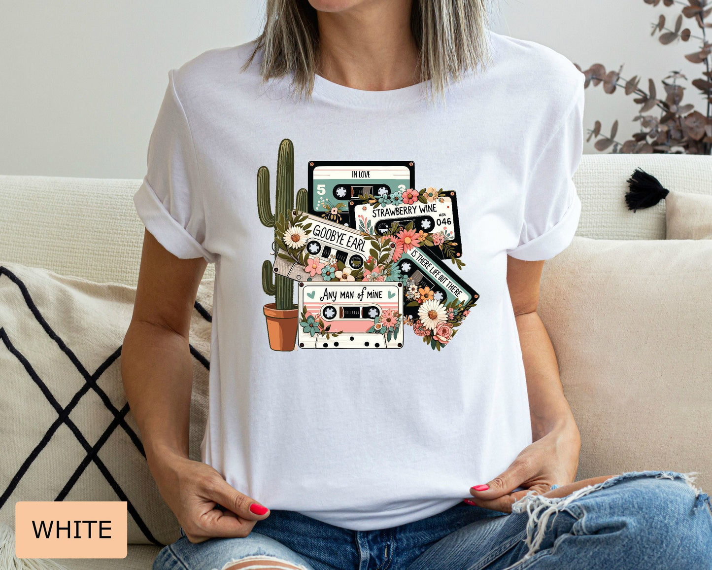 Country Music Cassettes Shirt Western 90s Vintage Music Shirt Cowgirl Shirt Vintage Inspired Concert Shirt