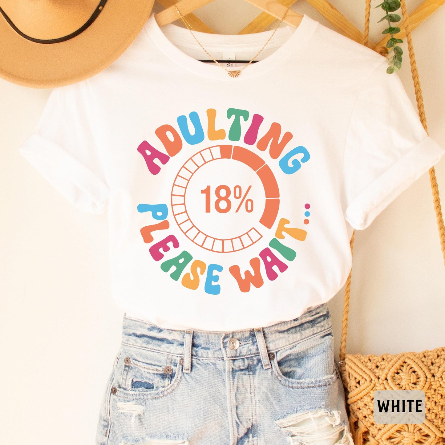 Funny Teenager Birthday Shirt Adulting Please Wait Shirt Sarcastic Adult Shirt Birthday Party Shirt