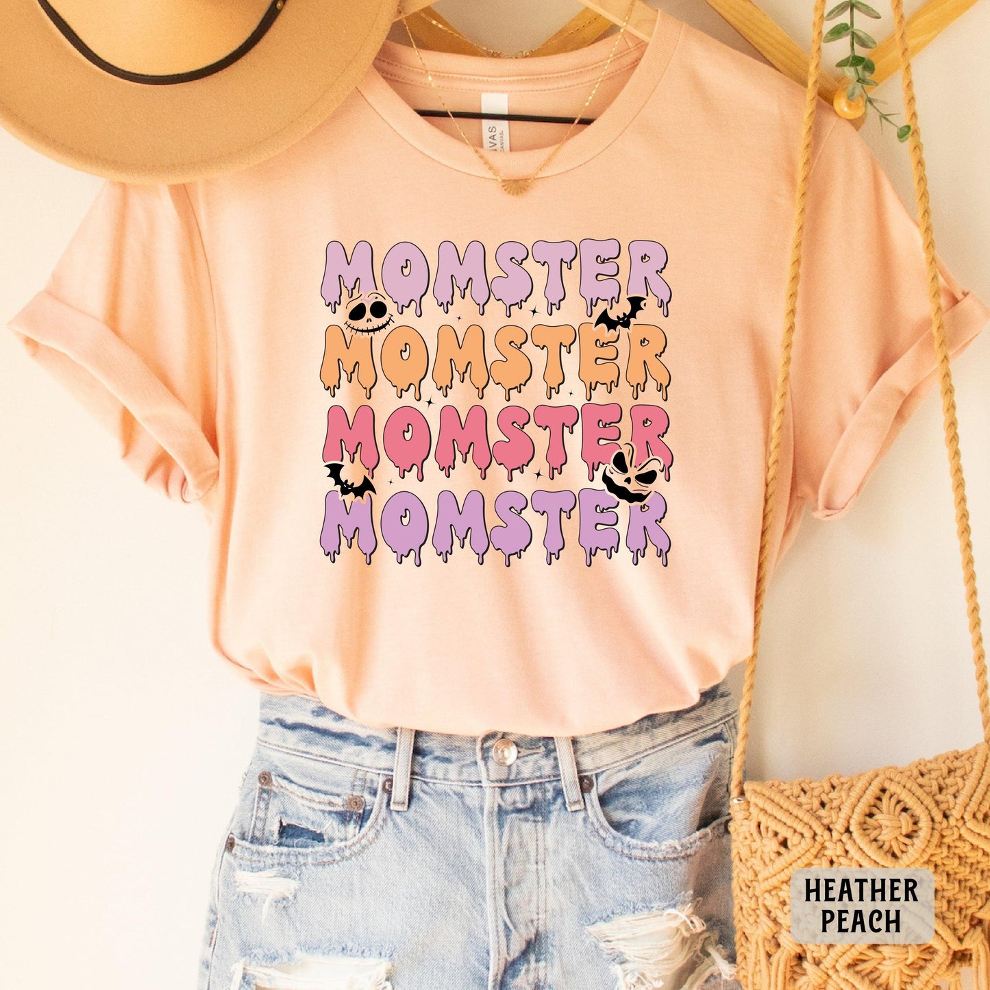 Momster Halloween Shirt Fall Shirt For Women Spooky Shirt Funny Halloween Shirt Pumpkin Shirt