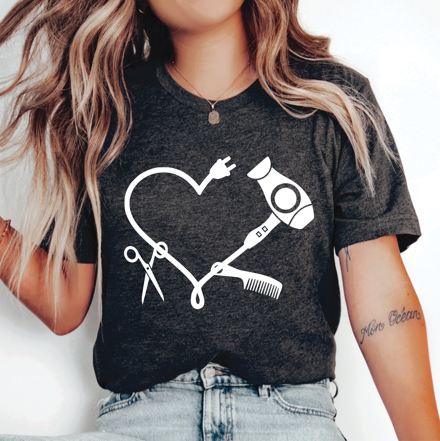 Hair Stylist Heart Shirt Cosmetology Graduation Gift Hair Dresser Shirt Cute Hairapist Shirt