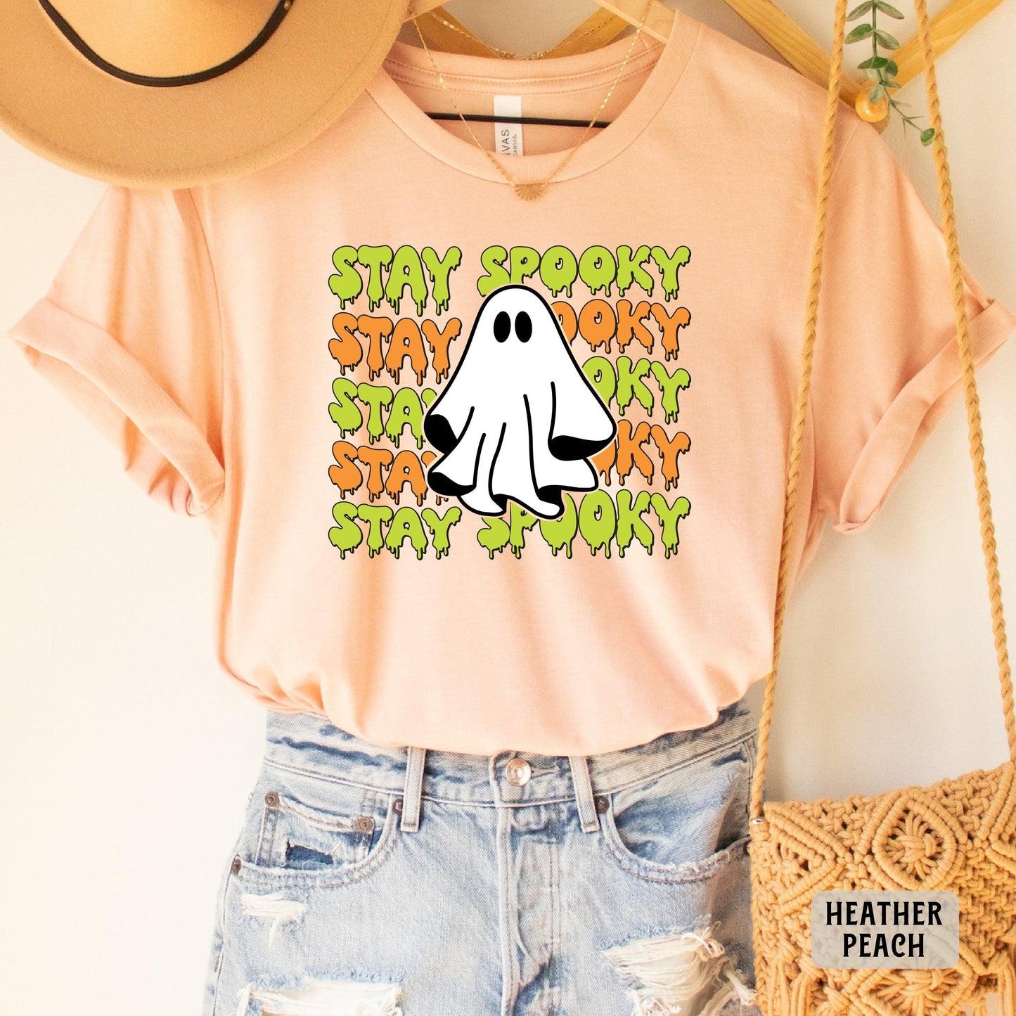 Stay Spooky Shirt Womens Halloween Shirt Cute Ghost Shirt Spooky Season Shirt Fall Shirt