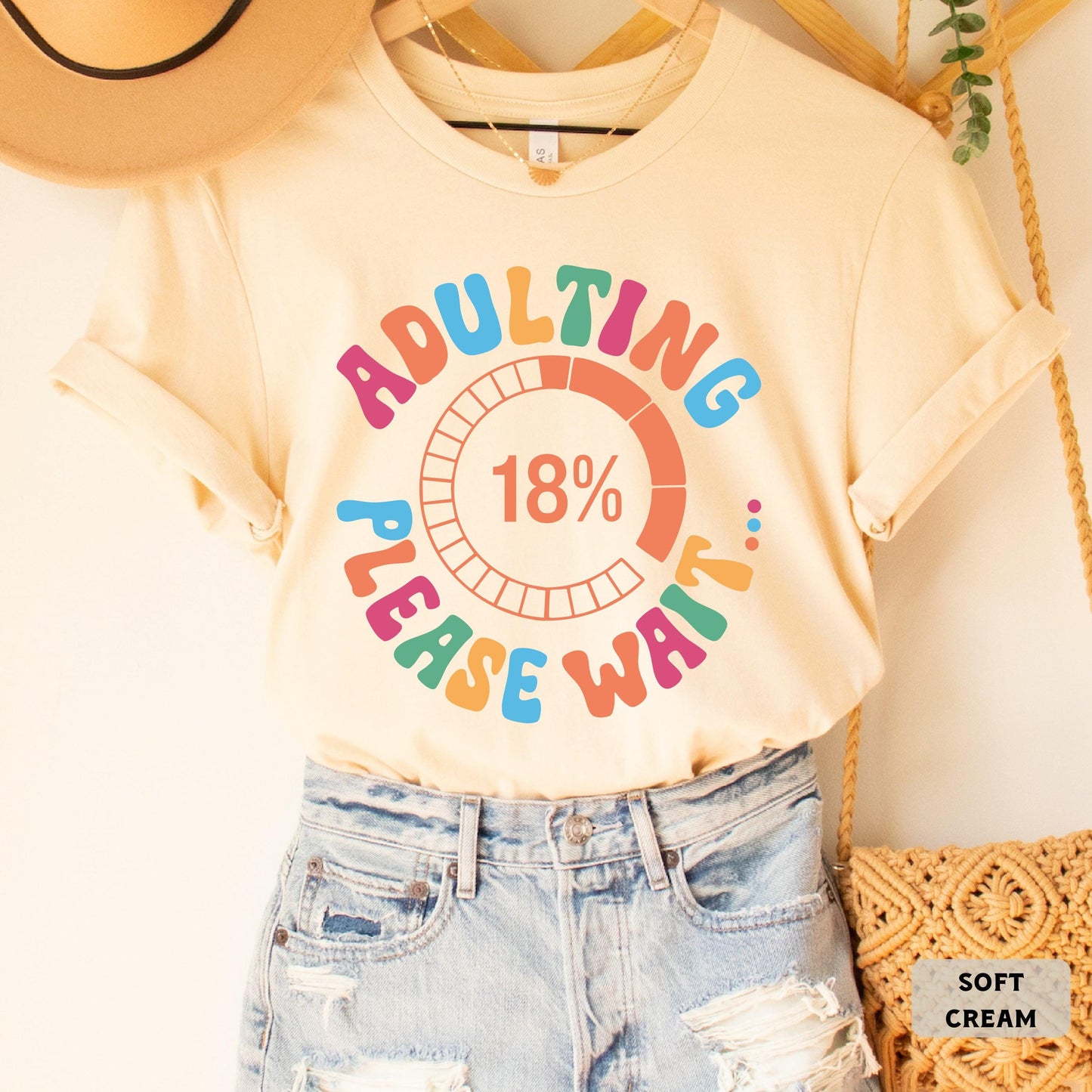 Funny Teenager Birthday Shirt Adulting Please Wait Shirt Sarcastic Adult Shirt Birthday Party Shirt