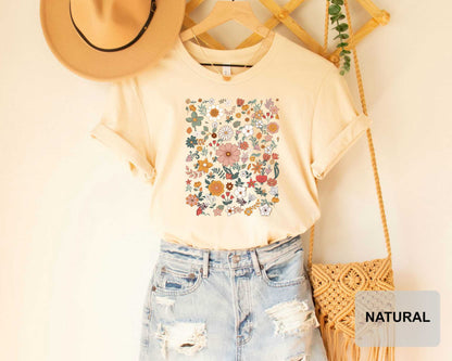 Wildflower Shirt Nature Lover Shirt Botanical Shirt Ladies Shirt Floral Shirt