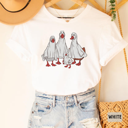 Halloween Ghost Ducks Shirt Spooky Season Shirt Funny Halloween Animals Shirt Duck Lover Gift Goose Shirt