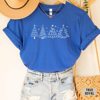 Christmas Trees Shirt Cute Holiday Shirt Merry XMas Shirt Winter Shirt Christmas Gift New Year Shirt