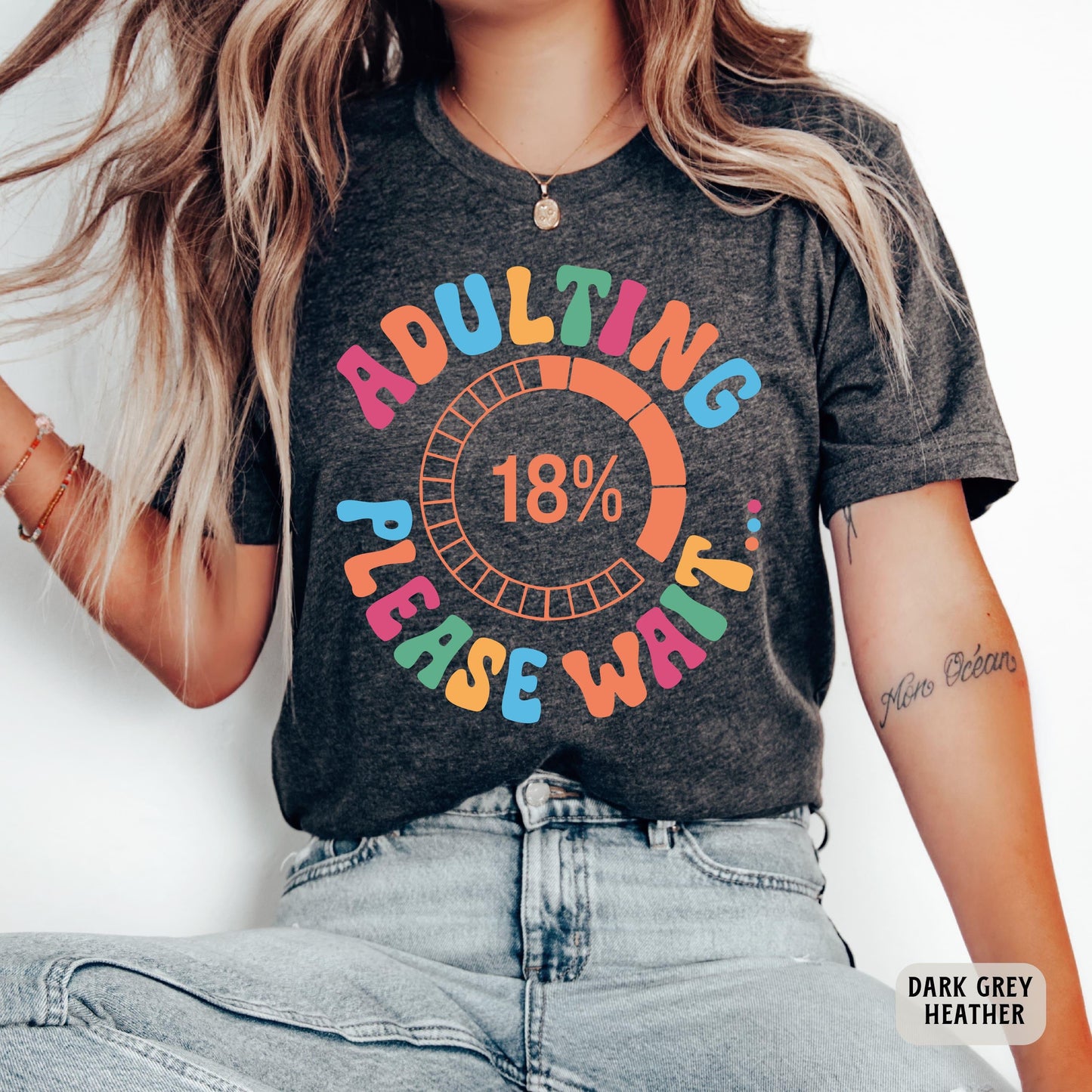 Funny Teenager Birthday Shirt Adulting Please Wait Shirt Sarcastic Adult Shirt Birthday Party Shirt