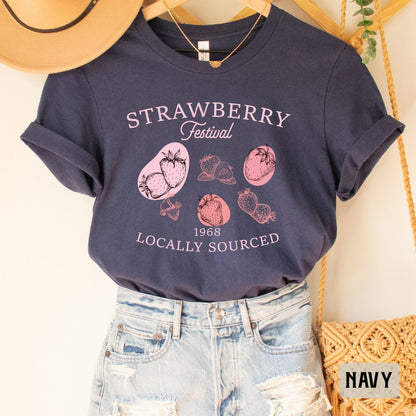 Strawberry Festival Shirt Funny Fruit Themed Shirt Retro Berry Shirt Farmer Gift Strawberry Lovers Shirt