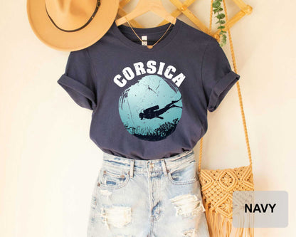 Corsica France Mediterranean Scuba Diving Shirt Scuba Diver Corsica Souvenir Corsica Shirt Divemaster Open Water