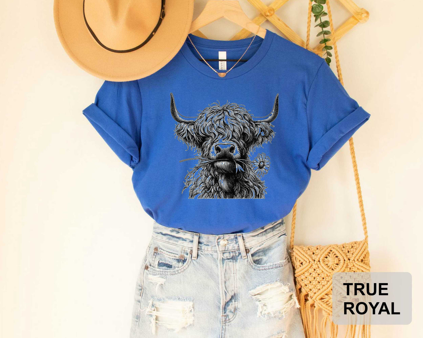Floral Highland Cow Shirt Heifer Lover Shirt Country Shirt Farm Life Shirt Cowgirl Shirt