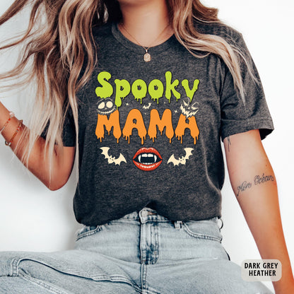 Spooky Mama Shirt Halloween Mom Shirt Spooky Season Shirt Mama Halloween Shirt Spooky Vibes Shirt