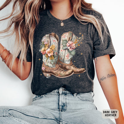 Cowgirl Boots Shirt Country Shirt Western Boots Shirt Country Concert Shirt Rodeo Shirt
