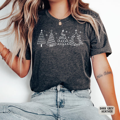 Christmas Trees Shirt Cute Holiday Shirt Merry XMas Shirt Winter Shirt Christmas Gift New Year Shirt