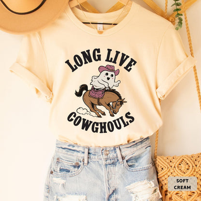 Western Halloween Shirt Long Live Cowghouls Shirt Halloween Country Shirt Spooky Cowboy Shirt