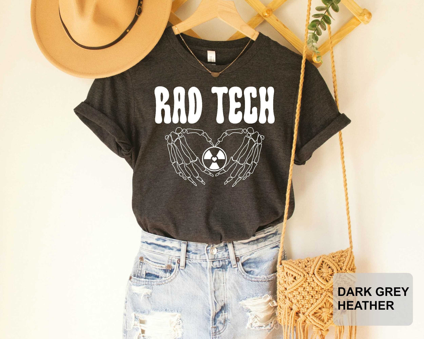 Rad Tech Shirt Radiology Technologist Graphic T-Shirt Xray Shirt Radiology Life Skeleton Hand Shaka Shirt