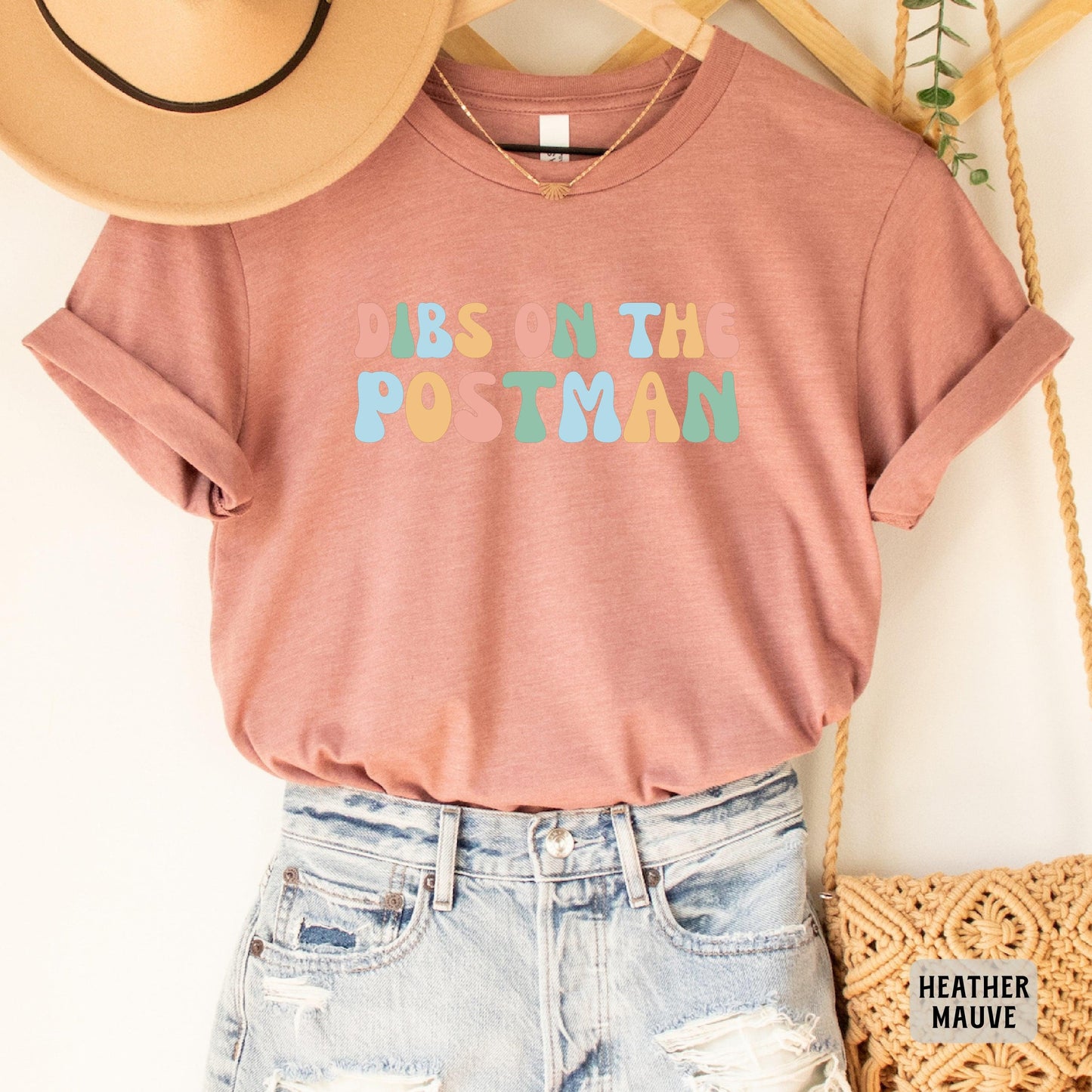 Postal Worker Shirt Dibs On The Postman Shirt Mail Carrier Gift Mailman Wife Shirt Funny Postman Shirt