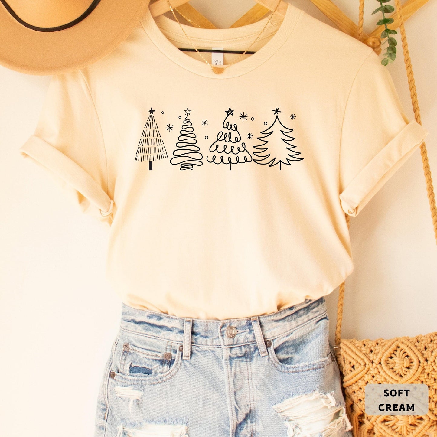 Christmas Trees Shirt Cute Holiday Shirt Merry XMas Shirt Winter Shirt Christmas Gift New Year Shirt