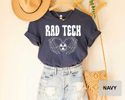 Rad Tech Shirt Radiology Technologist Graphic T-Shirt Xray Shirt Radiology Life Skeleton Hand Shaka Shirt