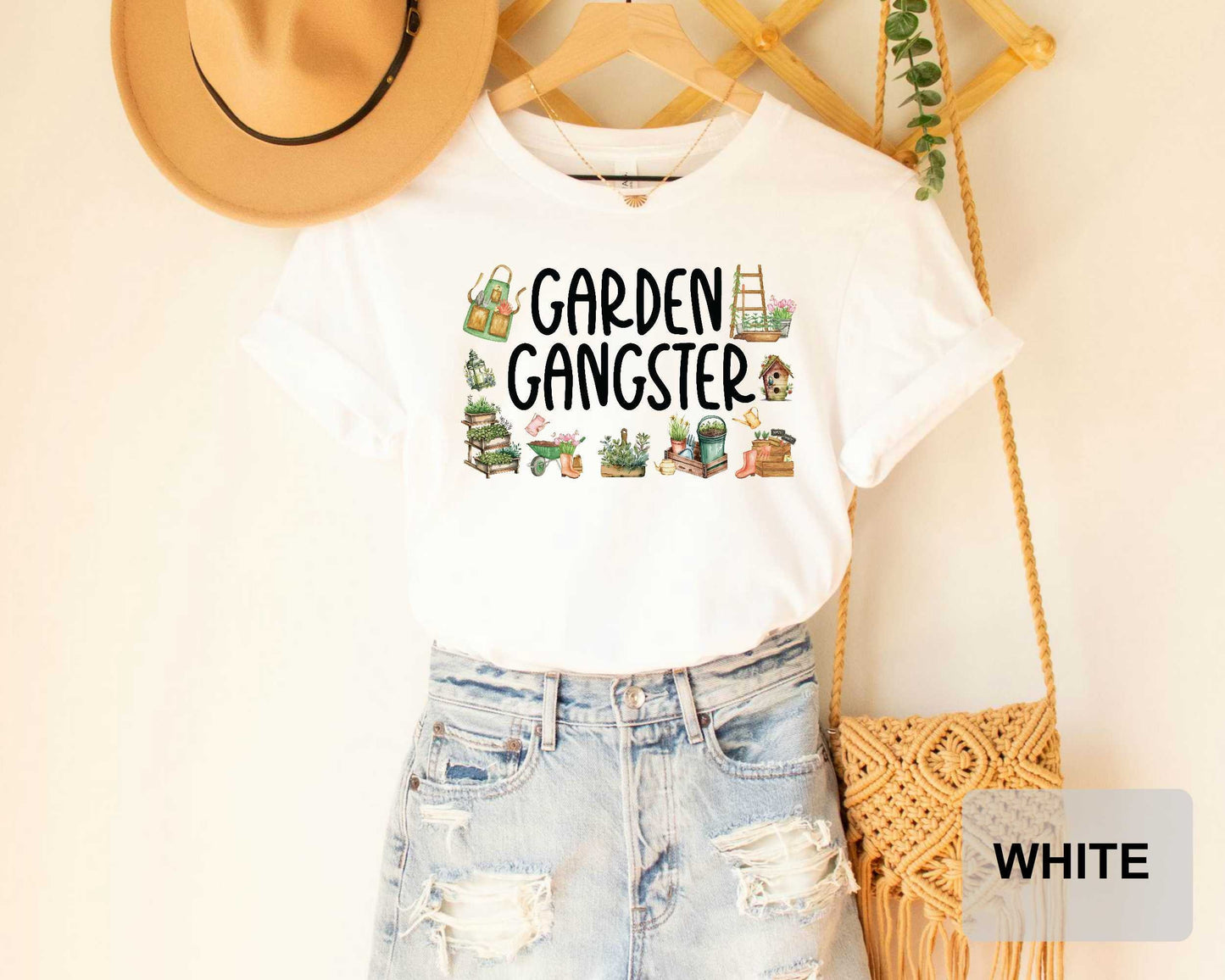 Garden Gangster Shirt Sarcastic Gardener Shirt Funny Plant Shirt for Women Plant Lady Gift Gardening Shirt