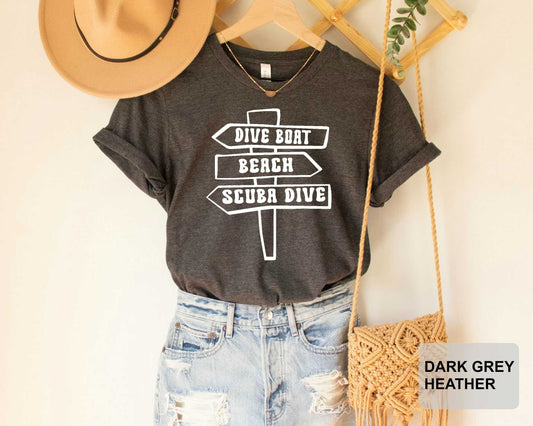 Dive Boat Beach Shirt Scuba Diving Shirt Diving Lover Shirt Gift for Diver