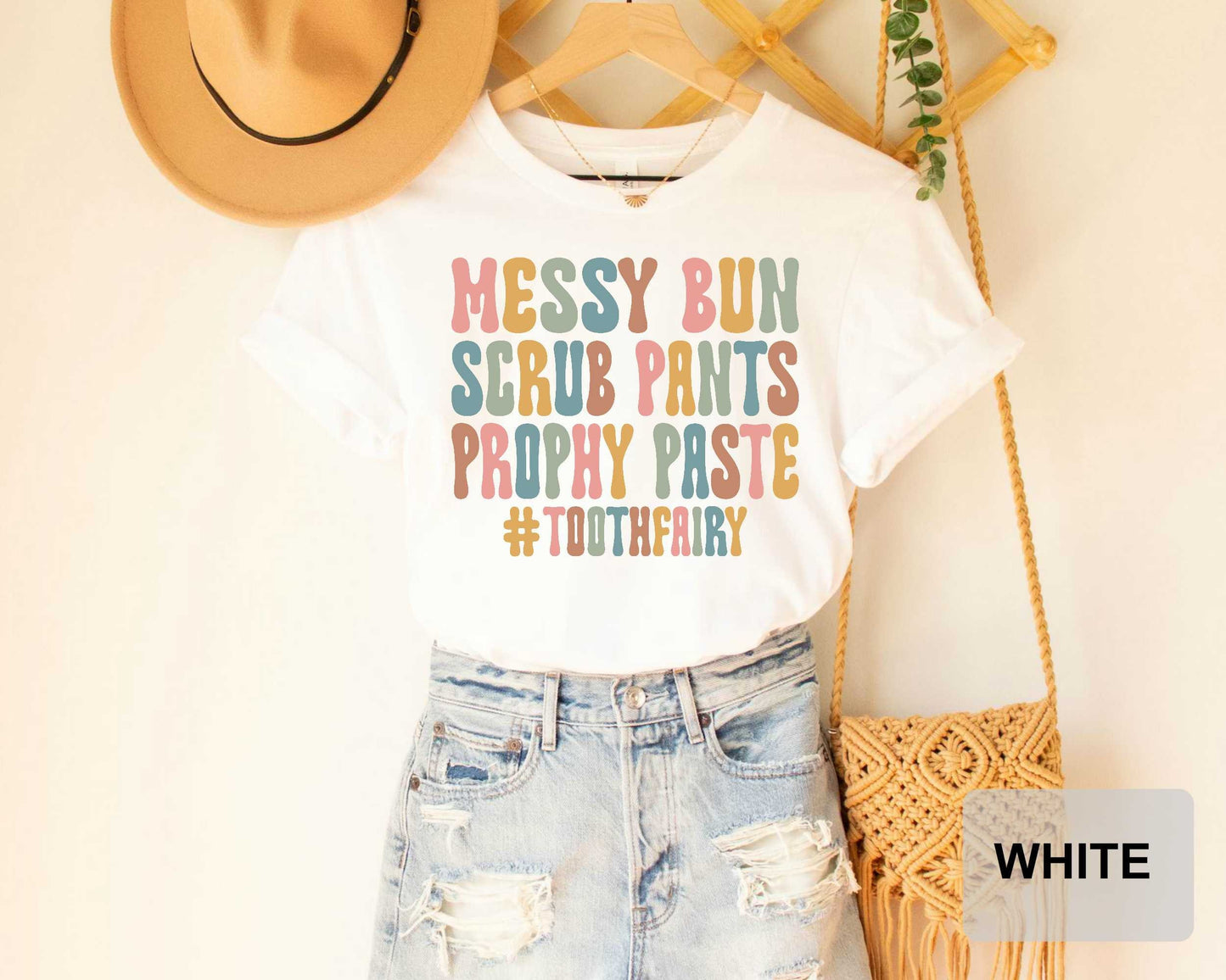 Messy Bun Scrub Pants Prophy Paste Shirt Dentist Shirt Dental Assistant Dental Graduation Dental School Shirt