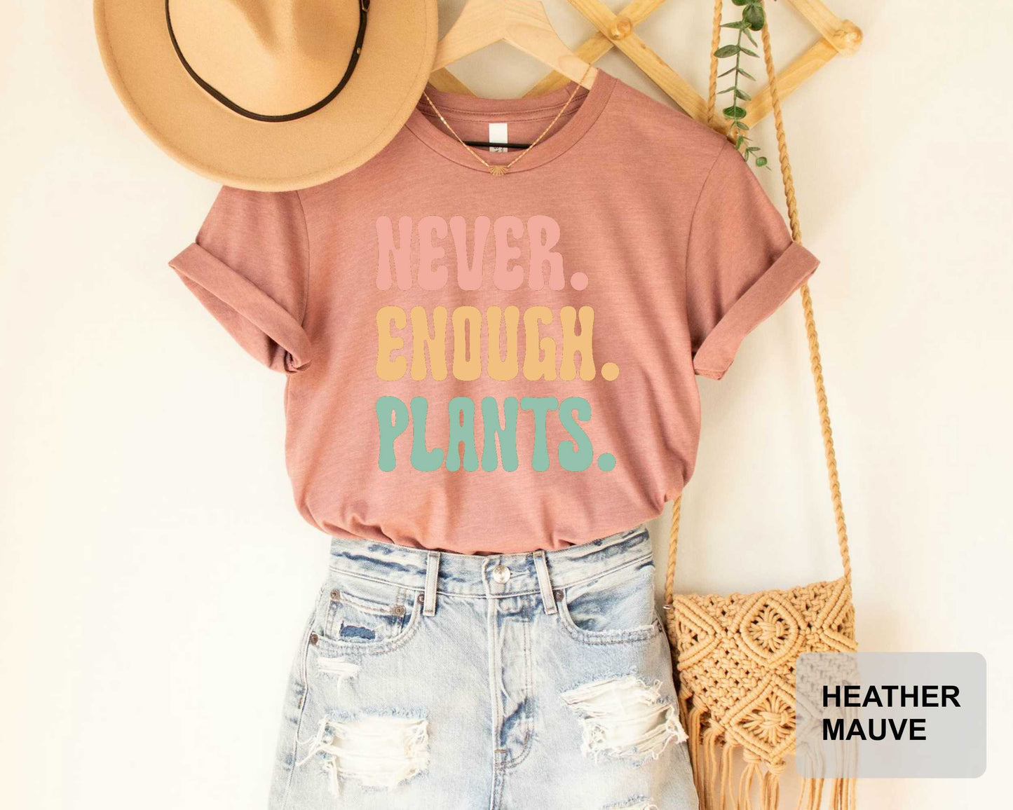 Gardening Shirt Never Enough Plants Shirt Plant Lover Shirt Plant Mom Shirt Botanical Shirt