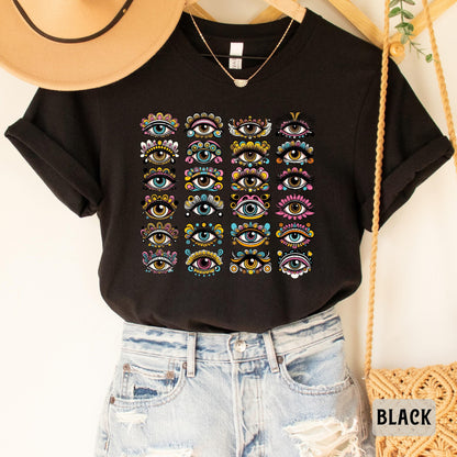 Evil Eye Pattern Shirt Mystical Witchy Eye Shirt Spiritual Shirt Celestial Shirt All Seeing Eye Shirt