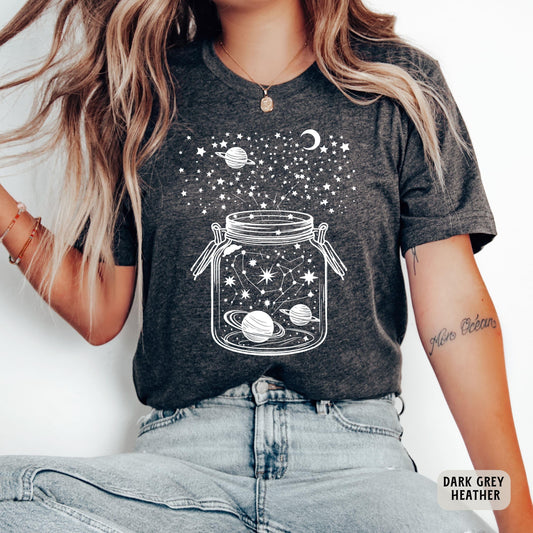 Space In A Jar Shirt Astronomy Shirt Spiritual Shirt Celestial Magic Shirt Astrolgy Gift