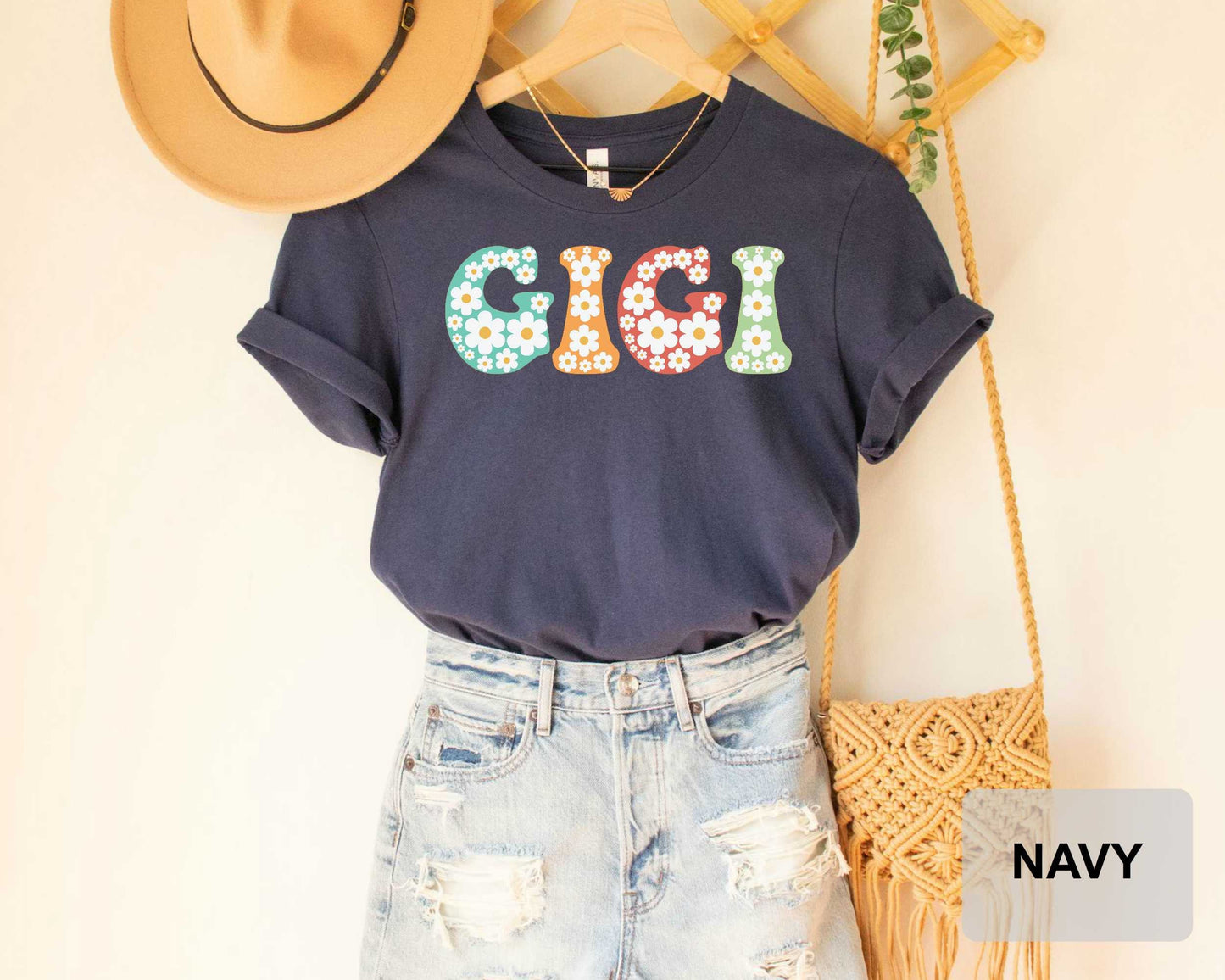 Cute Gigi TShirt for Grandma Gift Idea for Mother's Day Floral Gigi Shirt
