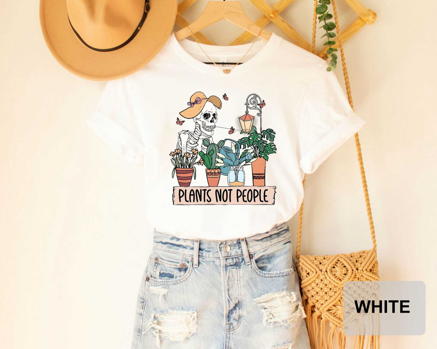 Funny Plant Lover Shirt Plants Not People Shirt Skeleton Shirt Botanical Plant Mom Shirt Plant Lady Shirt