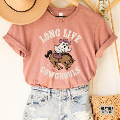 Western Halloween Shirt Long Live Cowghouls Shirt Halloween Country Shirt Spooky Cowboy Shirt