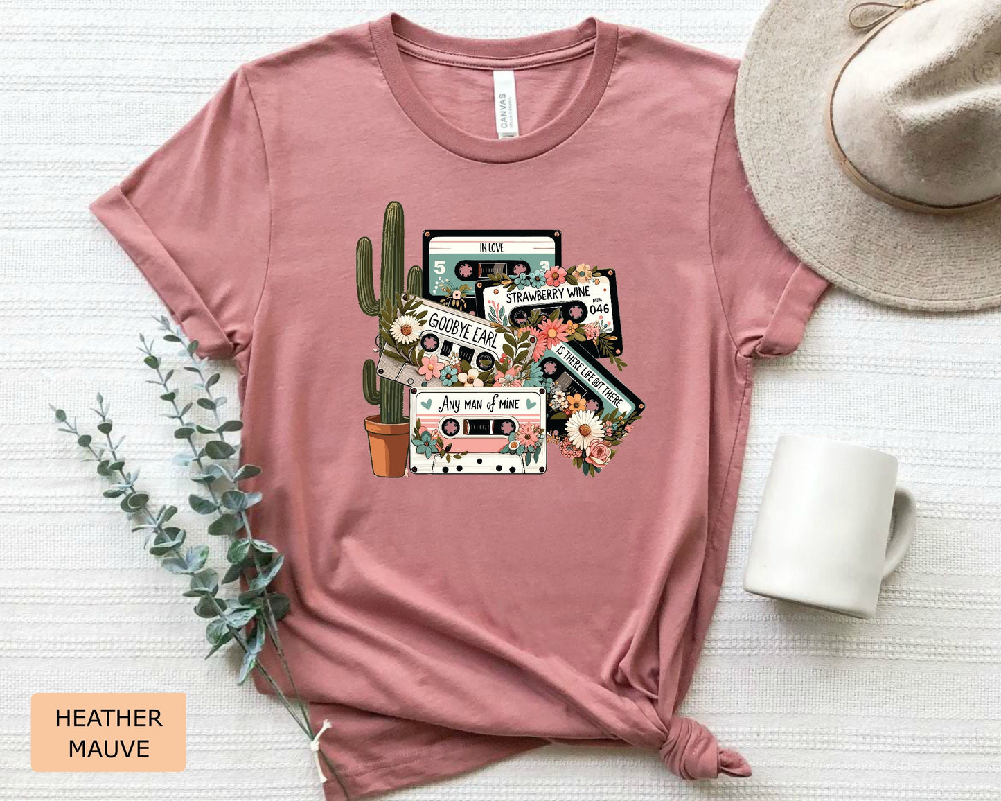Country Music Cassettes Shirt Western 90s Vintage Music Shirt Cowgirl Shirt Vintage Inspired Concert Shirt