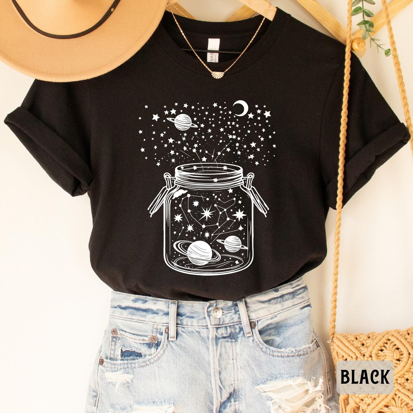 Space In A Jar Shirt Astronomy Shirt Spiritual Shirt Celestial Magic Shirt Astrolgy Gift