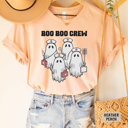 Halloween Nurse Shirt Boo Boo Crew Shirt Scary Vibes Shirt Nurse Fall Shirt Ghost Nurse Shirt