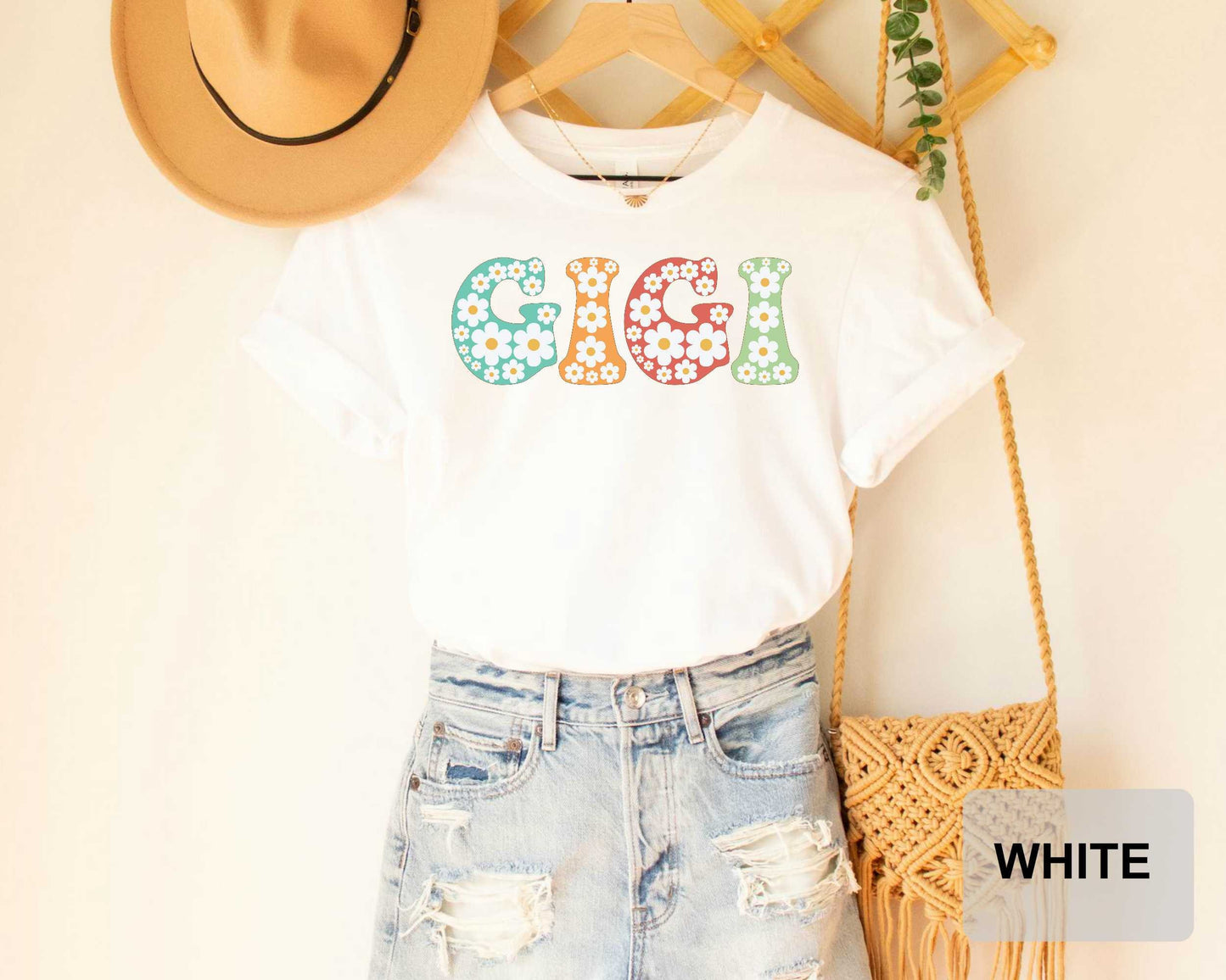 Cute Gigi TShirt for Grandma Gift Idea for Mother's Day Floral Gigi Shirt