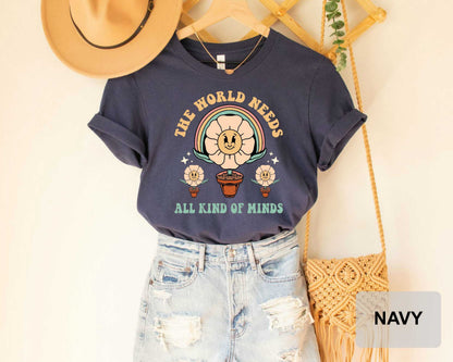 The World Needs All Kinds of Minds Shirt Autism Awareness Shirt Neurodiversity Shirt Sped Teacher Shirt