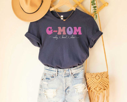 Custom G-Mom with Kids Names Shirt for Grandma