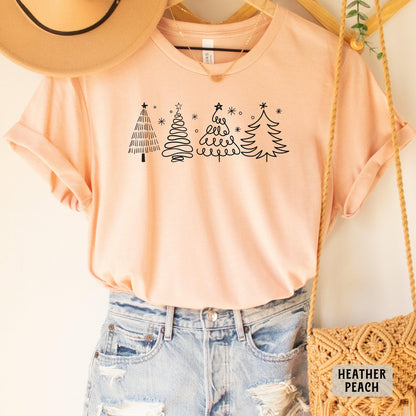 Christmas Trees Shirt Cute Holiday Shirt Merry XMas Shirt Winter Shirt Christmas Gift New Year Shirt