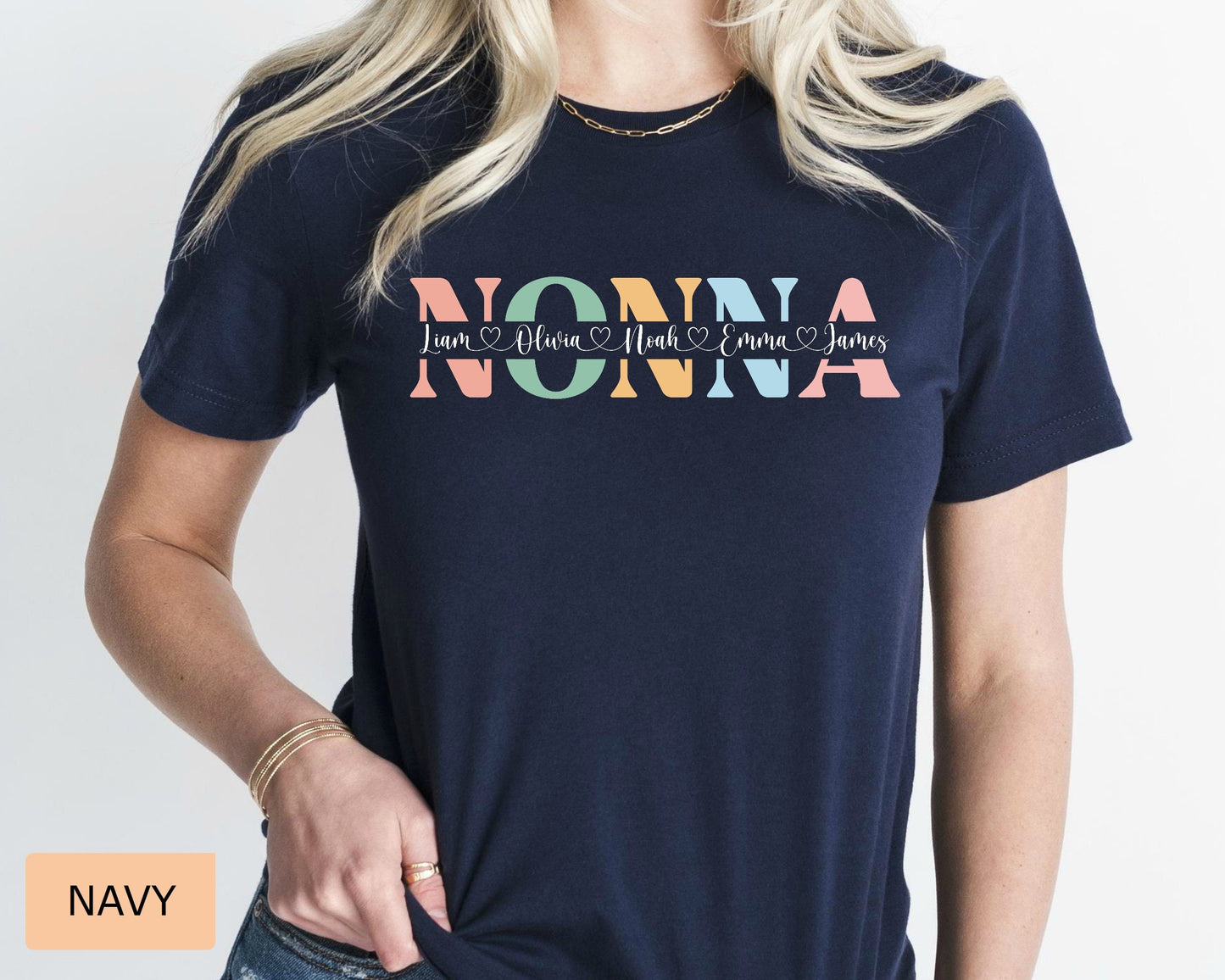 Custom Nonna Shirt Nonna Mothers Day Gift Promoted to Nonna Shirt Personalized Nonna Shirt with Names