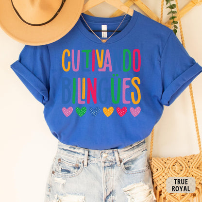 Cultivando Bilingües Shirt Maestra Shirt Bilingual Teacher Shirt Dual Language Shirt Spanish Teacher Shirt