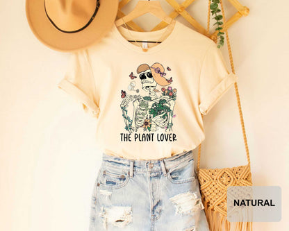 The Plant Lover Shirt Skeleton Graphic Shirt Plant Lady Gift Plant Mom Shirt Gardening Shirt