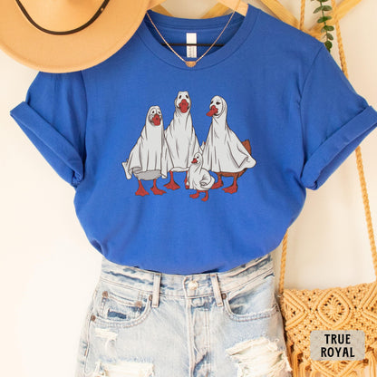 Halloween Ghost Ducks Shirt Spooky Season Shirt Funny Halloween Animals Shirt Duck Lover Gift Goose Shirt